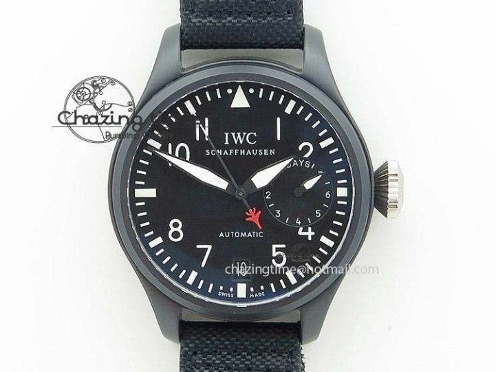 MIROTIME 0108 Affordable Mark XVII IW326501 FKF 1:1 Best Edition Black Dial on Black Leather Strap 7131